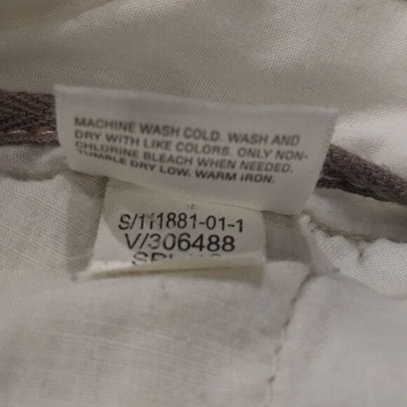 Old Navy Men 30x30 Pants Cream Chino Tapere Button Fly 100% Linen Coastal Preppy - Picture 10 of 16